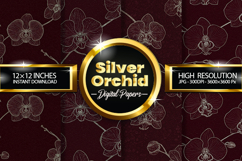 Silver Orchid Digital Papers - 04 Variations Product Image 1