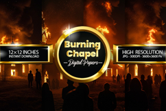 Burning Chapel Digital Papers - 04 Variations Product Image 1