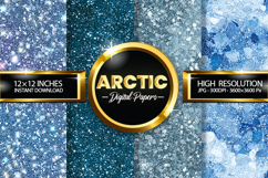 Arctic Glitter Digital Papers - 04 Variations Product Image 1