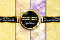 Orchid Glow LemonS Cream Glitter Digital Papers - 04 Varitio Product Image 1