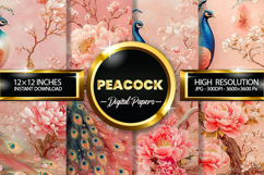 Peacock Digital Papers - 04 Variation Product Image 1