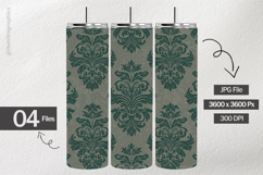 Teal Damask Digital Papers - 04 Variations Product Image 2