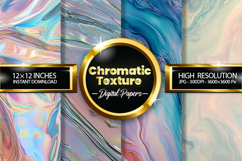 Chromatic Texture Digital Papers - 04 Variations Product Image 1