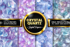 Crystal Quartz Digital Papers - 04 Variations Product Image 1