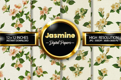 Jasmine Digital Papers - 04 Variations Product Image 1