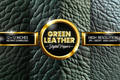 Green Leather Digital Papers - 04 Variation Product Image 1