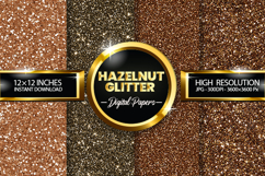 Hazelnut Glitter Digital Papers - 04 Variations Product Image 1