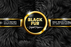 Black Fur Digital Papers - 04 Variation Product Image 1