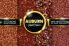 Auburn Glitter Digital Papers - 04 Variations Product Image 1