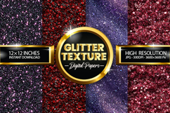Glitter Texture Digital Papers - 04 Variations Product Image 1