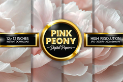 Pink Peony Digital Papers - 04 Variation Product Image 1
