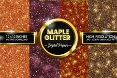 Maple Glitter Digital Papers - 04 Variations Product Image 1