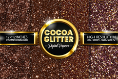 Cocoa Glitter Digital Papers - 04 Variations Product Image 1