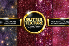 Glitter Texture Digital Papers - 04 Variations Product Image 1