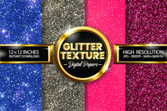 Glitter Texture Digital Papers - 04 Variations Product Image 1