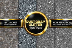 Dust Gray Glitter Digital Papers - 04 Variations Product Image 1