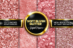 Soft Blush Glitter Digital Papers - 04 Variations Product Image 1