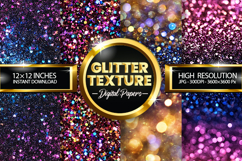 Glitter Texture Digital Papers - 04 Variations Product Image 1