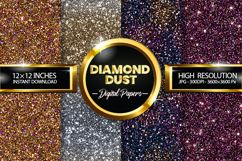 Diamond Dust Glitter Digital Papers - 04 Variations Product Image 1