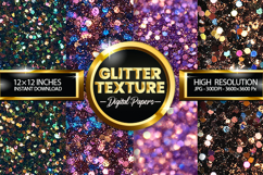 Glitter Texture Digital Papers - 04 Variations Product Image 1