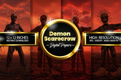 Demon Scarecrow Digital Papers - 04 Variations Product Image 1