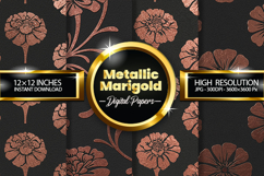 Metallic Marigold Digital Papers - 04 Variations Product Image 1