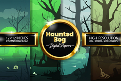 Haunted Bog Digital Papers - 04 Variations Product Image 1