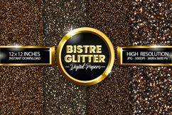 Bistre Glitter Digital Papers - 04 Variations Product Image 1