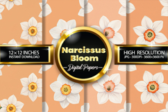 Narcissus Bloom Digital Papers - 04 Variations Product Image 1