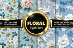 Floral Digital Papers - 04 Variation Product Image 1