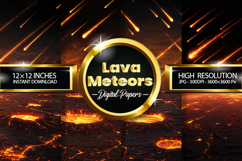 Lava Meteors Digital Papers - 04 Variation Product Image 1