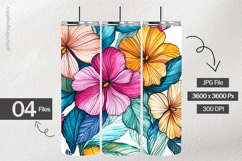 Floral Vibes Digital Papers - 04 variations Product Image 2