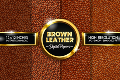 Brown Leather Digital Papers - 04 Variation Product Image 1