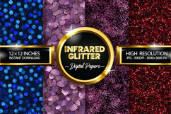 Infrared Glitter Digital Papers - 04 Variations Product Image 1