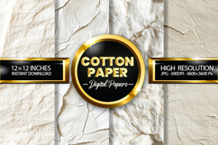 Cotton Paper Glitter Digital Papers - 04 Variations Product Image 1