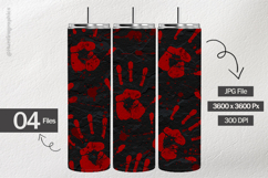 Red Handprint Digital Papers - 04 Variations Product Image 2