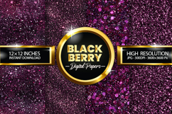 Blackberry Glitter Digital Papers - 04 Variations Product Image 1