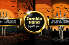 Zombie hand Digital Papers - 04 Variations Product Image 1