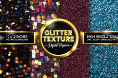 Glitter Texture Digital Papers - 04 Variations Product Image 1