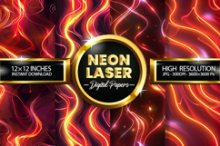 Neon Laser Digital Papers - 04 Variation Product Image 1