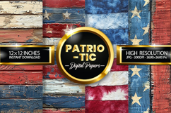 Patriotic Digital Papers - Patriotic Texture Product Image 1