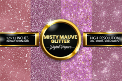Misty Mauve Glitter Digital Papers - 04 Variations Product Image 1