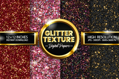 Glitter Texture Digital Papers - 04 Variations Product Image 1