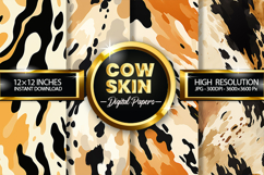 Cow Skin Digital Papers - 04 Variation Product Image 1