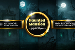 Haunted Mansion Digital Papers - 04 Variations Product Image 1