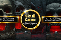 Skull Cave Digital Papers - 04 Variations Product Image 1