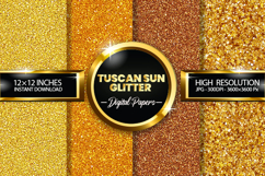 Tuscan Sun Glitter Digital Papers - 04 Variations Product Image 1