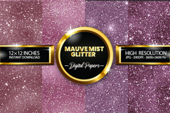 Mauve Mist Glitter Digital Papers - 04 Variations Product Image 1