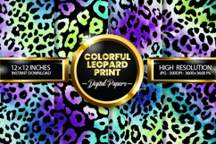 Colorful Leopard Print Digital Papers - 04 Variation Product Image 1