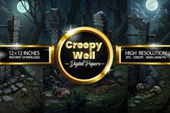 Creepy Well Digital Papers - 04 Variations Product Image 1